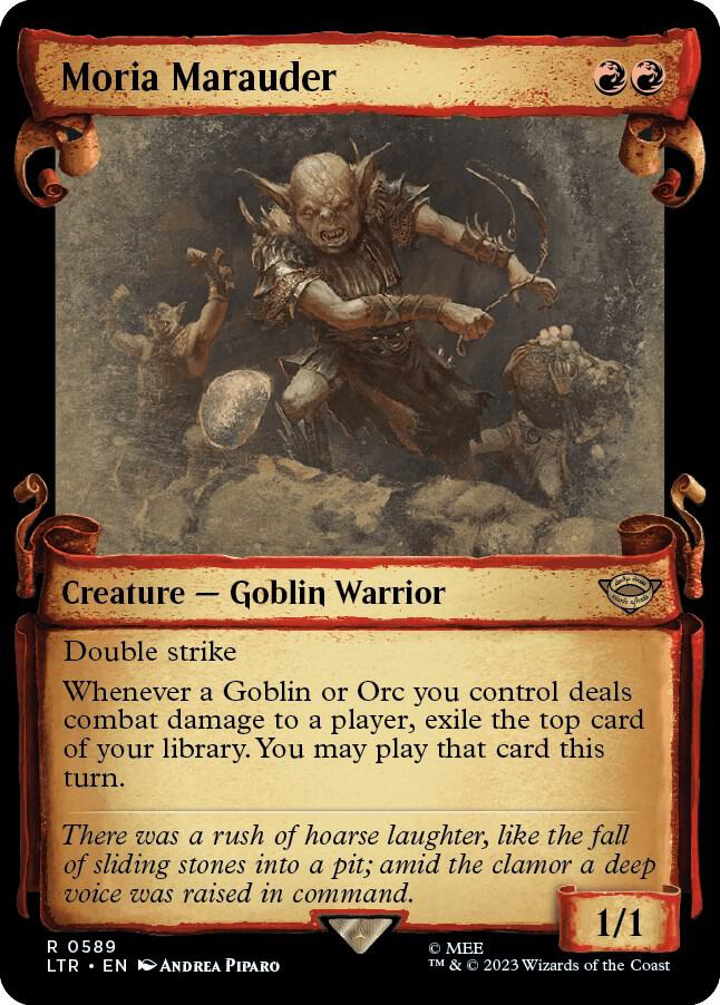 Moria Marauder (Showcase Scrolls) 589 card from Universes Beyond: The Lord of the Rings: Tales of Middle-earth