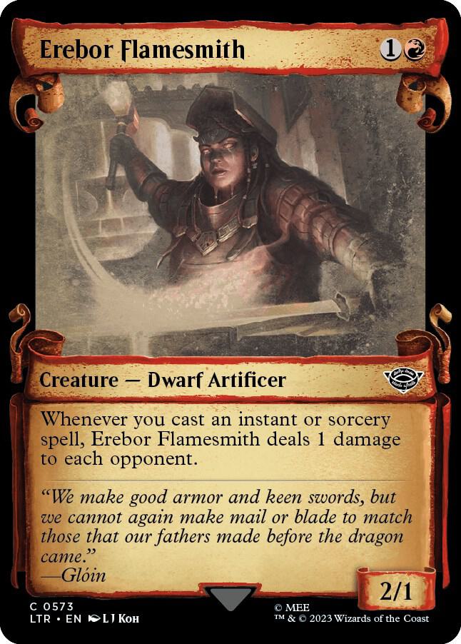 Erebor Flamesmith (Showcase Scrolls) 573 card from Universes Beyond: The Lord of the Rings: Tales of Middle-earth