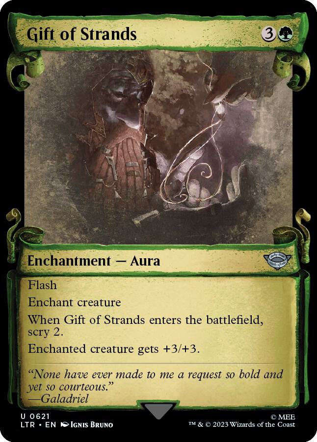 Gift of Strands (Showcase Scrolls) 621 card from Universes Beyond: The Lord of the Rings: Tales of Middle-earth