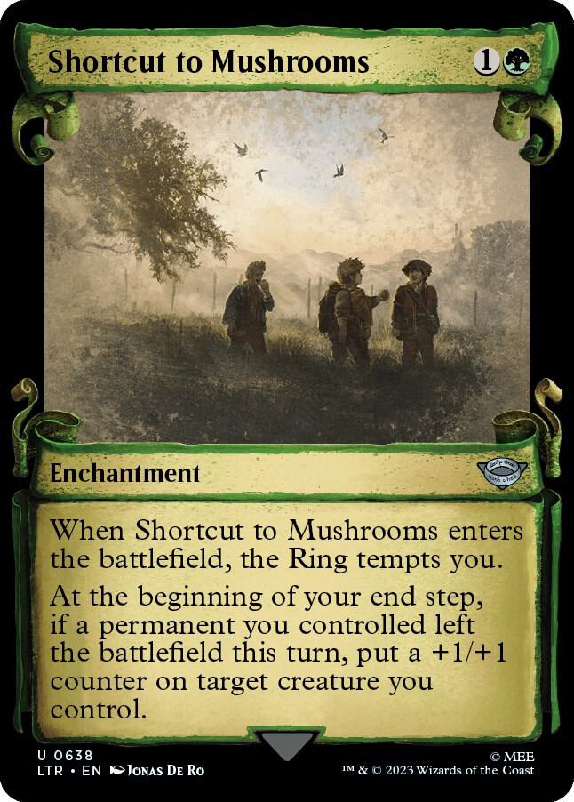 Shortcut to Mushrooms (Showcase Scrolls) 638 card from Universes Beyond: The Lord of the Rings: Tales of Middle-earth