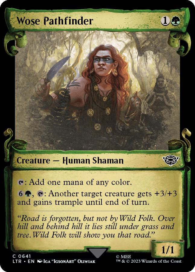 Wose Pathfinder (Showcase Scrolls) 641 card from Universes Beyond: The Lord of the Rings: Tales of Middle-earth
