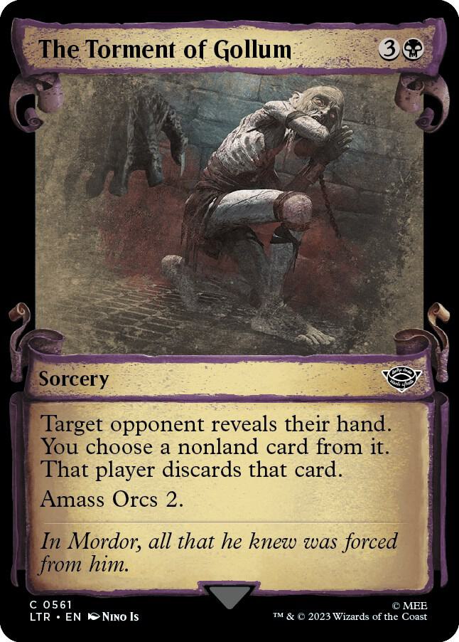 The Torment of Gollum (Showcase Scrolls) 561 card from Universes Beyond: The Lord of the Rings: Tales of Middle-earth