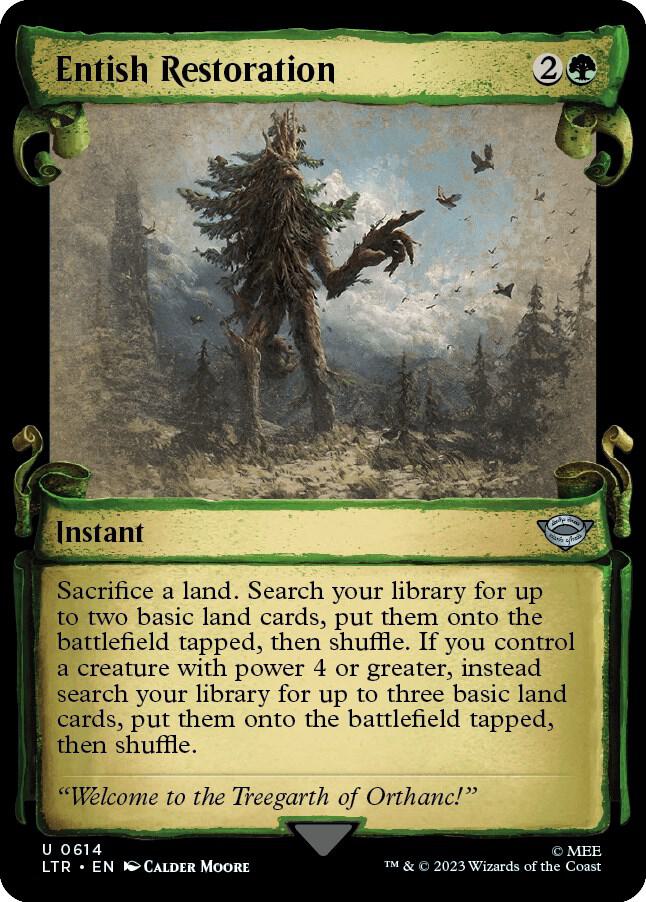 Entish Restoration (Showcase Scrolls) 614 card from Universes Beyond: The Lord of the Rings: Tales of Middle-earth