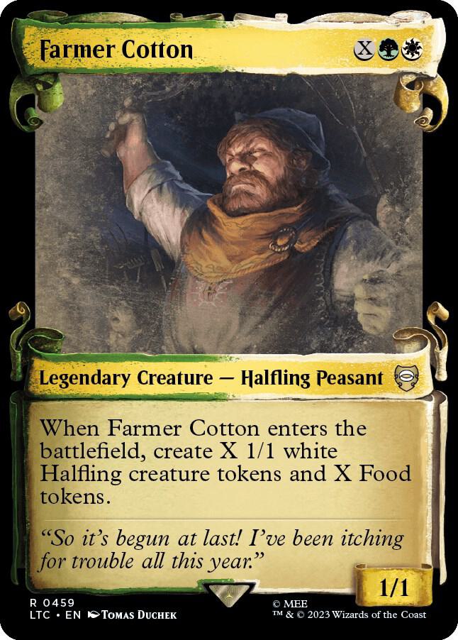 Farmer Cotton (Showcase Scrolls) 459 card from Commander: The Lord of the Rings: Tales of Middle-earth