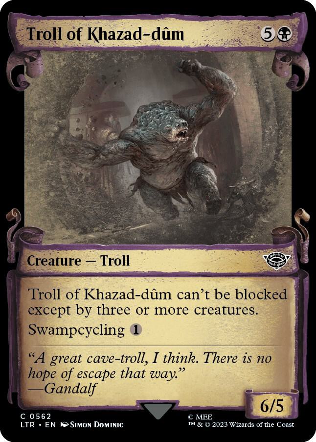 Troll of Khazad-dum (Showcase Scrolls) 562 card from Universes Beyond: The Lord of the Rings: Tales of Middle-earth