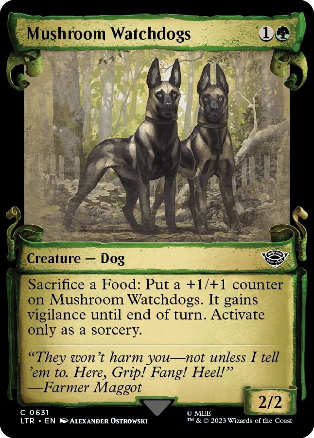 Mushroom Watchdogs (Showcase Scrolls) 631 card from Universes Beyond: The Lord of the Rings: Tales of Middle-earth