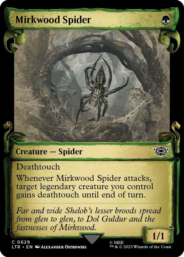Mirkwood Spider (Showcase Scrolls) 629 card from Universes Beyond: The Lord of the Rings: Tales of Middle-earth