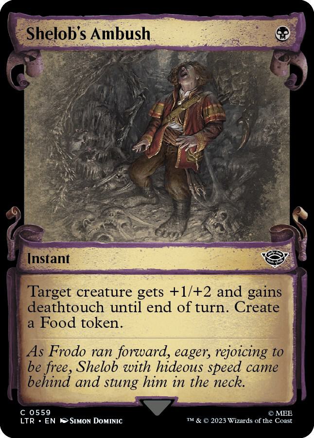 Shelob's Ambush (Showcase Scrolls) 559 card from Universes Beyond: The Lord of the Rings: Tales of Middle-earth