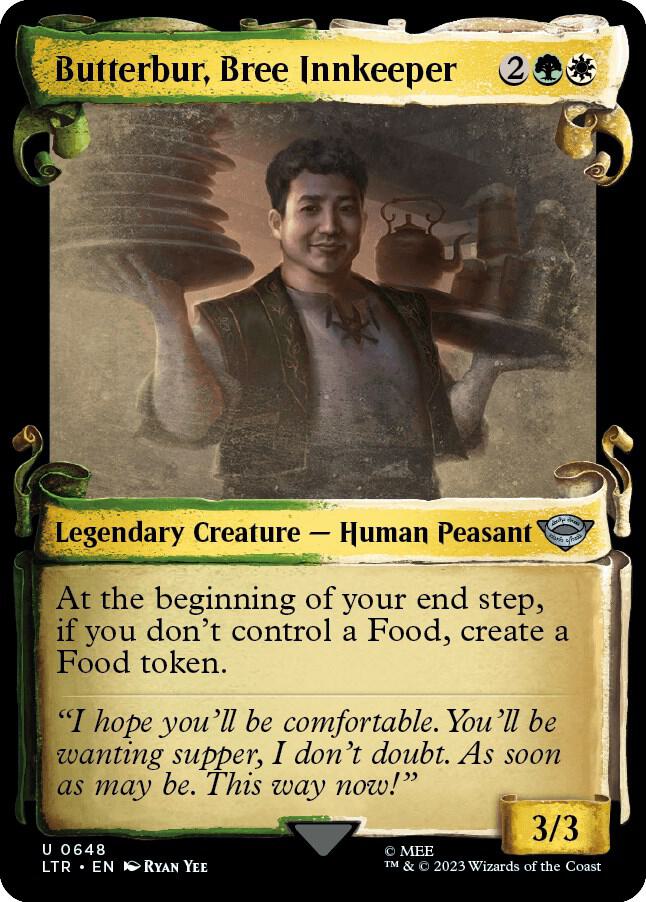 Butterbur, Bree Innkeeper (Showcase Scrolls) 648 card from Universes Beyond: The Lord of the Rings: Tales of Middle-earth