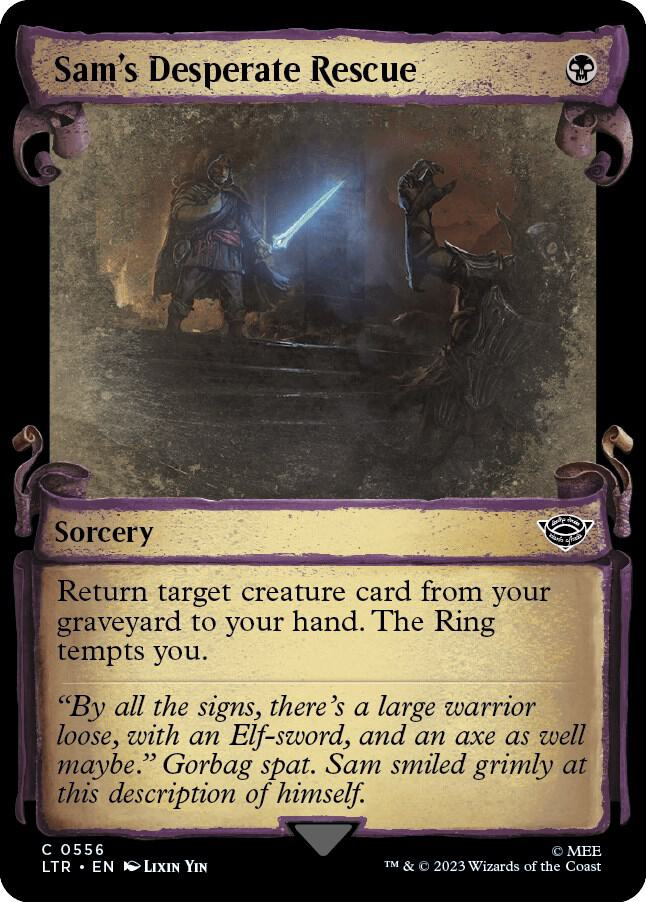 Sam's Desperate Rescue (Showcase Scrolls) 556 card from Universes Beyond: The Lord of the Rings: Tales of Middle-earth