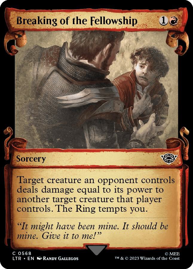 Breaking of the Fellowship (Showcase Scrolls) 568 card from Universes Beyond: The Lord of the Rings: Tales of Middle-earth