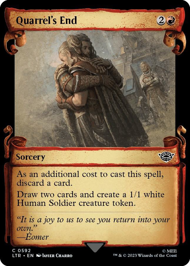 Quarrel's End (Showcase Scrolls) 592 card from Universes Beyond: The Lord of the Rings: Tales of Middle-earth