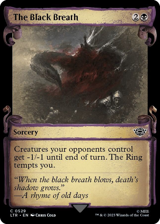 The Black Breath (Showcase Scrolls) 529 card from Universes Beyond: The Lord of the Rings: Tales of Middle-earth