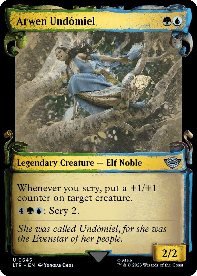 Arwen Undomiel (Showcase Scrolls) 645 card from Universes Beyond: The Lord of the Rings: Tales of Middle-earth