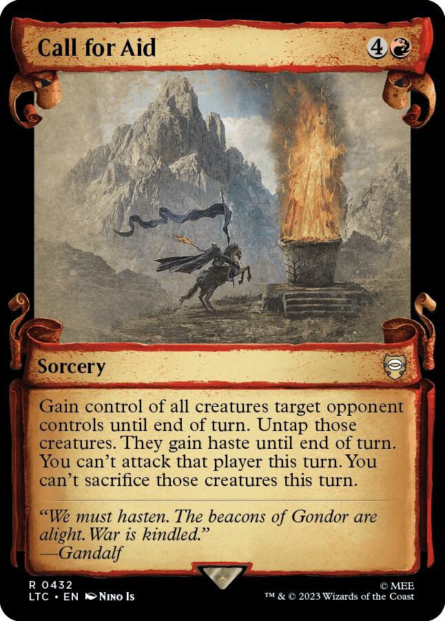 Call for Aid (Showcase Scrolls) 432 card from Commander: The Lord of the Rings: Tales of Middle-earth
