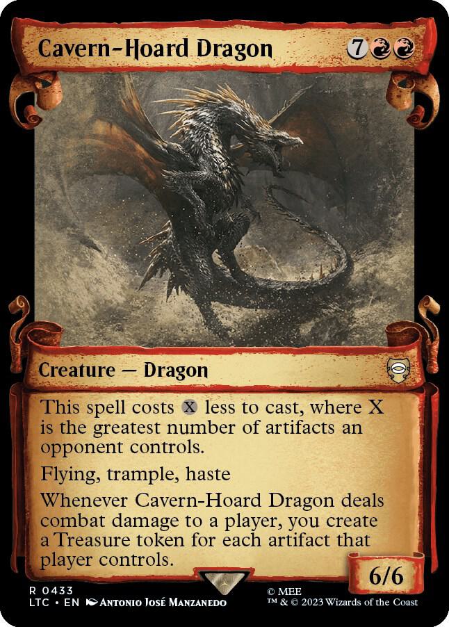 Cavern-Hoard Dragon (Showcase Scrolls) 433 card from Commander: The Lord of the Rings: Tales of Middle-earth