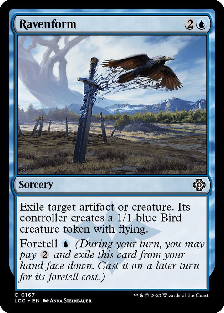 Ravenform 167 card from Commander: The Lost Caverns of Ixalan