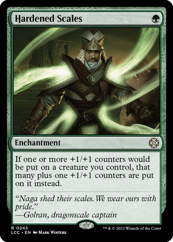Hardened Scales 243 card from Commander: The Lost Caverns of Ixalan