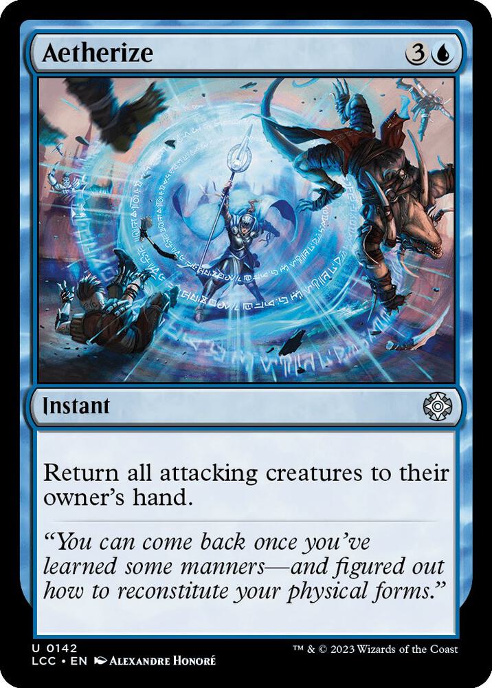 Aetherize 142 card from Commander: The Lost Caverns of Ixalan