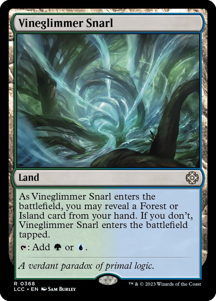 Vineglimmer Snarl 368 card from Commander: The Lost Caverns of Ixalan
