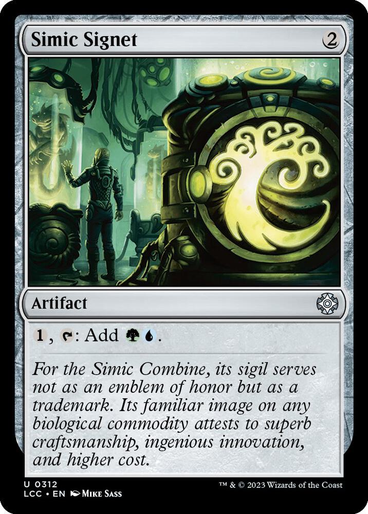 Simic Signet 312 card from Commander: The Lost Caverns of Ixalan