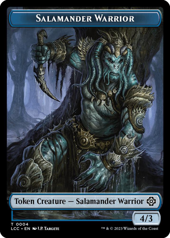 Salamander Warrior // Shapeshifter Double-Sided Token 4 // 1 card from Commander: The Lost Caverns of Ixalan