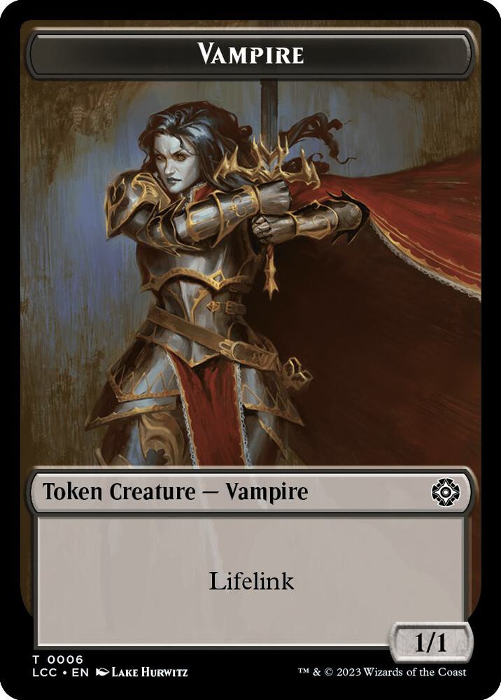 Vampire (0006) // Vampire Demon Double-Sided Token 6 // 15 card from Commander: The Lost Caverns of Ixalan