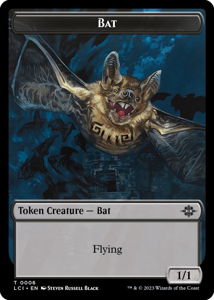 Bat // Vampire Double-Sided Token 6 // 4 card from The Lost Caverns of Ixalan