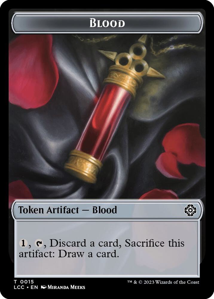 Blood // Vampire Double-Sided Token 15 // 4 card from Commander: The Lost Caverns of Ixalan