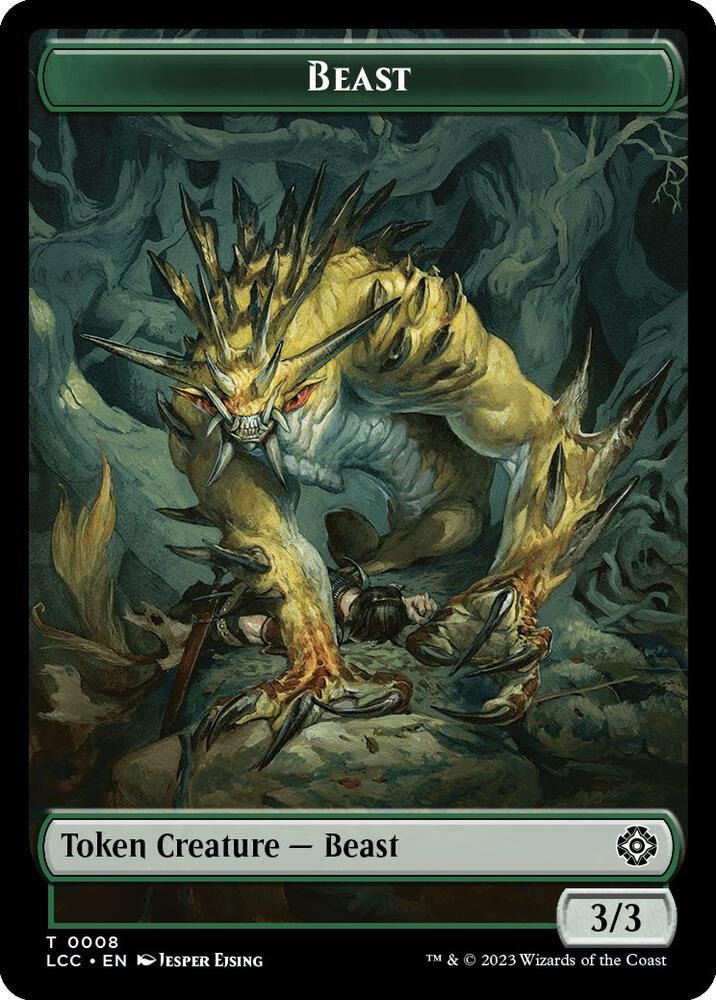 Beast // Merfolk Double-Sided Token 8 // 3 card from Commander: The Lost Caverns of Ixalan