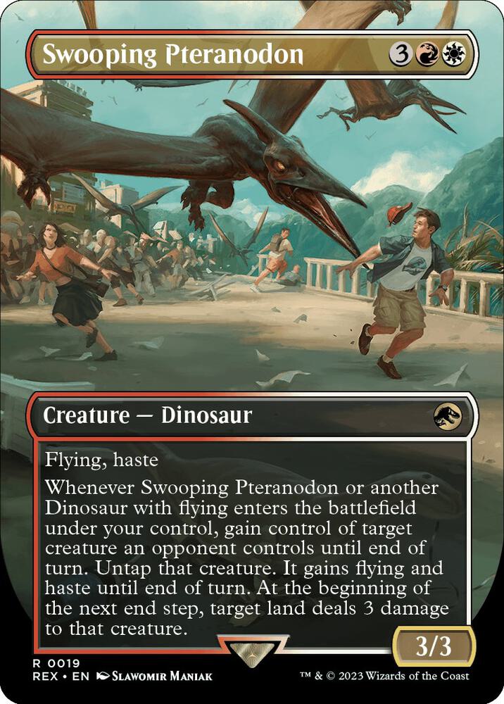 Swooping Pteranodon (Borderless) 19 card from Universes Beyond: Jurassic World Collection