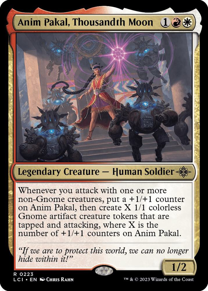 Anim Pakal, Thousandth Moon 223 card from The Lost Caverns of Ixalan