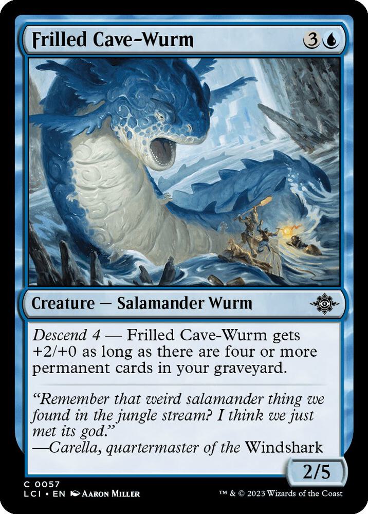 Frilled Cave-Wurm 57 card from The Lost Caverns of Ixalan