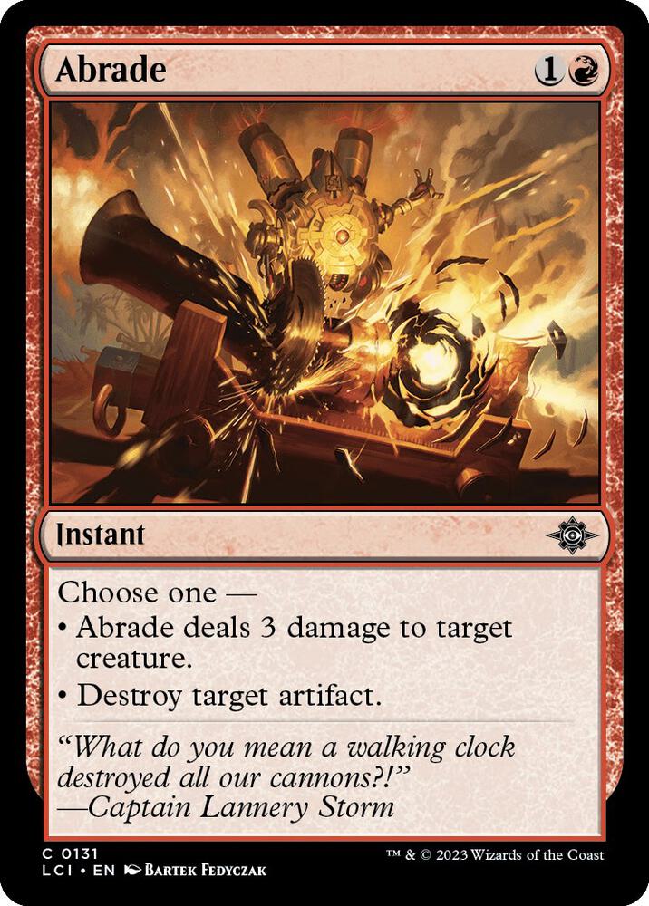 Abrade 131 card from The Lost Caverns of Ixalan