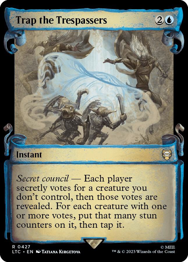 Trap the Trespassers (Showcase Scrolls) 427 card from Commander: The Lord of the Rings: Tales of Middle-earth