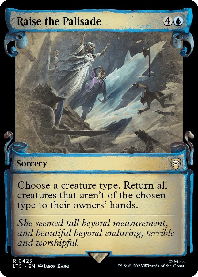 Raise the Palisade (Showcase Scrolls) 425 card from Commander: The Lord of the Rings: Tales of Middle-earth