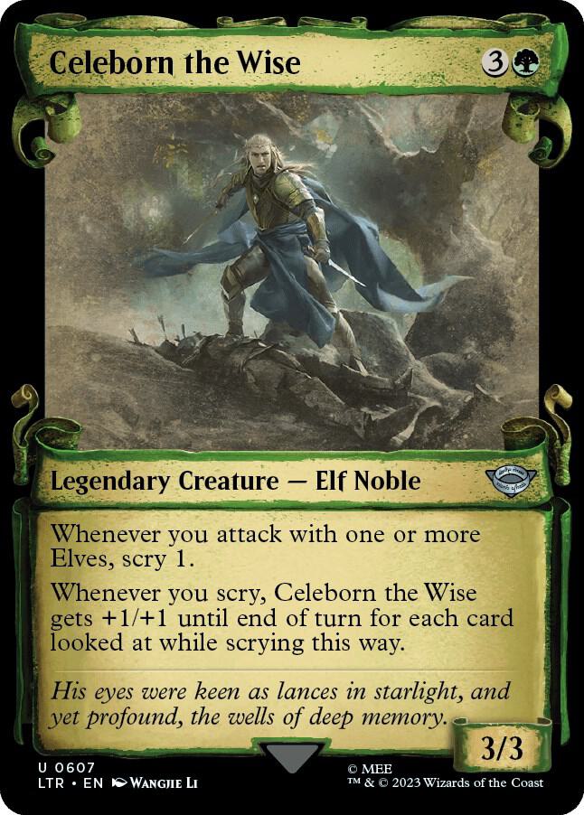 Celeborn the Wise (Showcase Scrolls) 607 card from Universes Beyond: The Lord of the Rings: Tales of Middle-earth