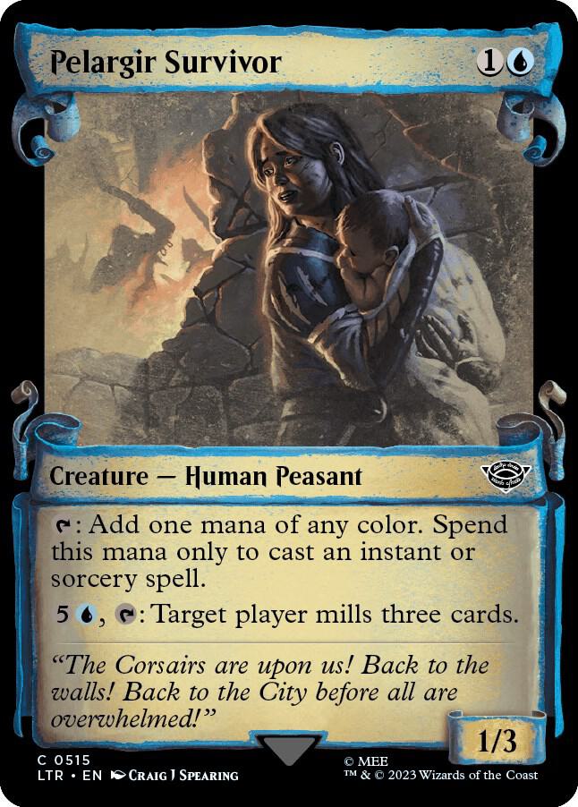 Pelargir Survivor (Showcase Scrolls) 515 card from Universes Beyond: The Lord of the Rings: Tales of Middle-earth