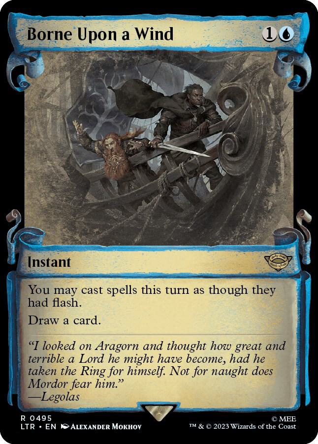 Borne Upon a Wind (Showcase Scrolls) 495 card from Universes Beyond: The Lord of the Rings: Tales of Middle-earth