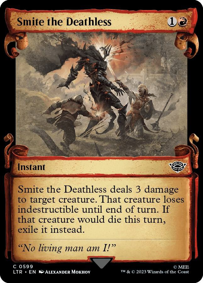 Smite the Deathless (Showcase Scrolls) 599 card from Universes Beyond: The Lord of the Rings: Tales of Middle-earth