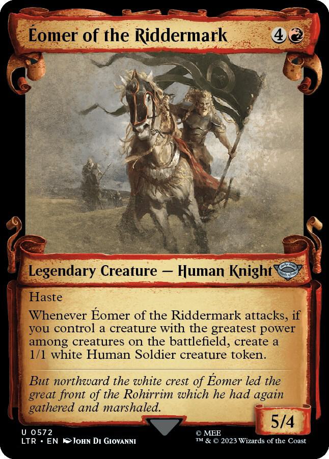 Eomer of the Riddermark (Showcase Scrolls) 572 card from Universes Beyond: The Lord of the Rings: Tales of Middle-earth
