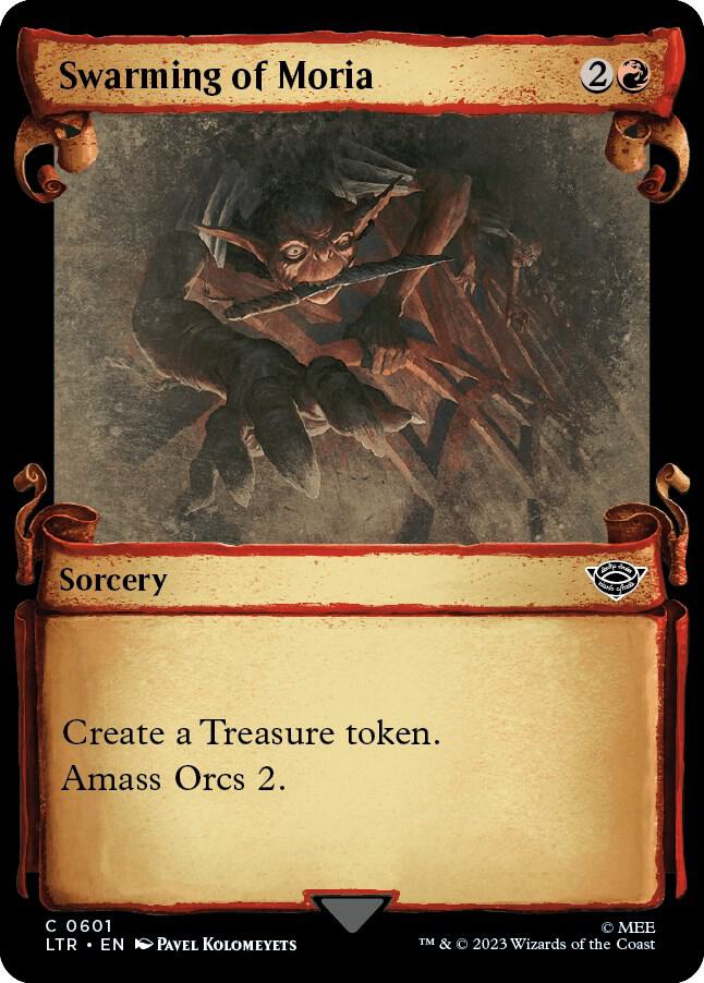 Swarming of Moria (Showcase Scrolls) 601 card from Universes Beyond: The Lord of the Rings: Tales of Middle-earth