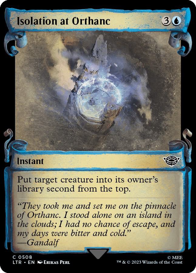 Isolation at Orthanc (Showcase Scrolls) 508 card from Universes Beyond: The Lord of the Rings: Tales of Middle-earth