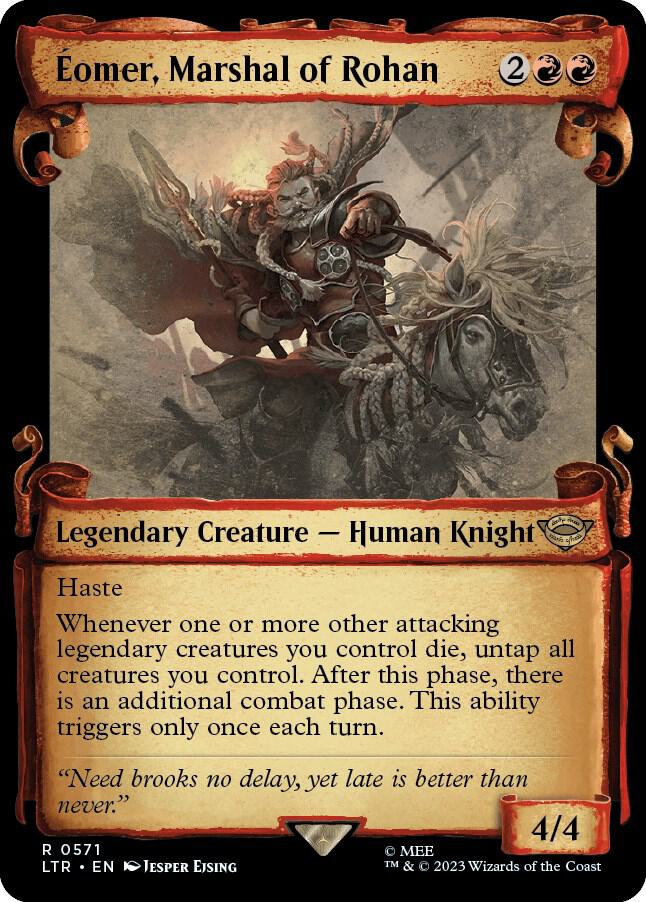 Eomer, Marshal of Rohan (Showcase Scrolls) 571 card from Universes Beyond: The Lord of the Rings: Tales of Middle-earth