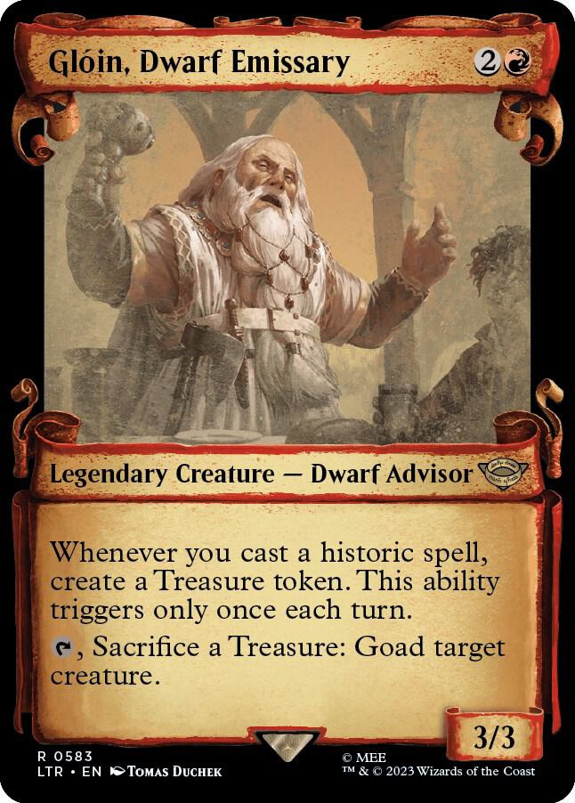 Gloin, Dwarf Emissary (Showcase Scrolls) 583 card from Universes Beyond: The Lord of the Rings: Tales of Middle-earth