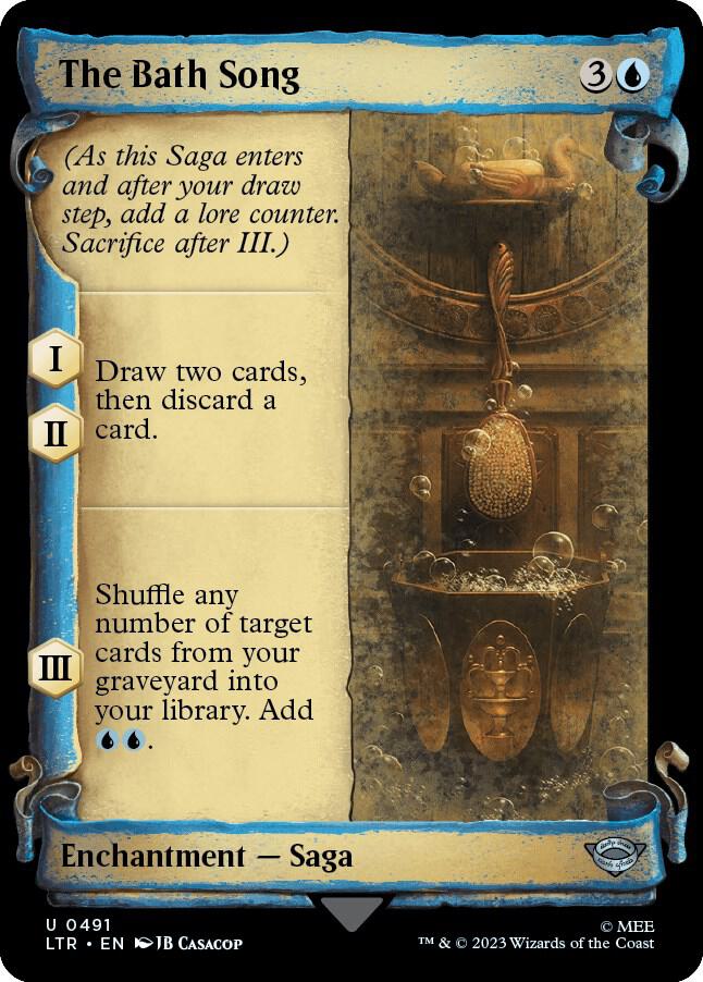 The Bath Song (Showcase Scrolls) 491 card from Universes Beyond: The Lord of the Rings: Tales of Middle-earth