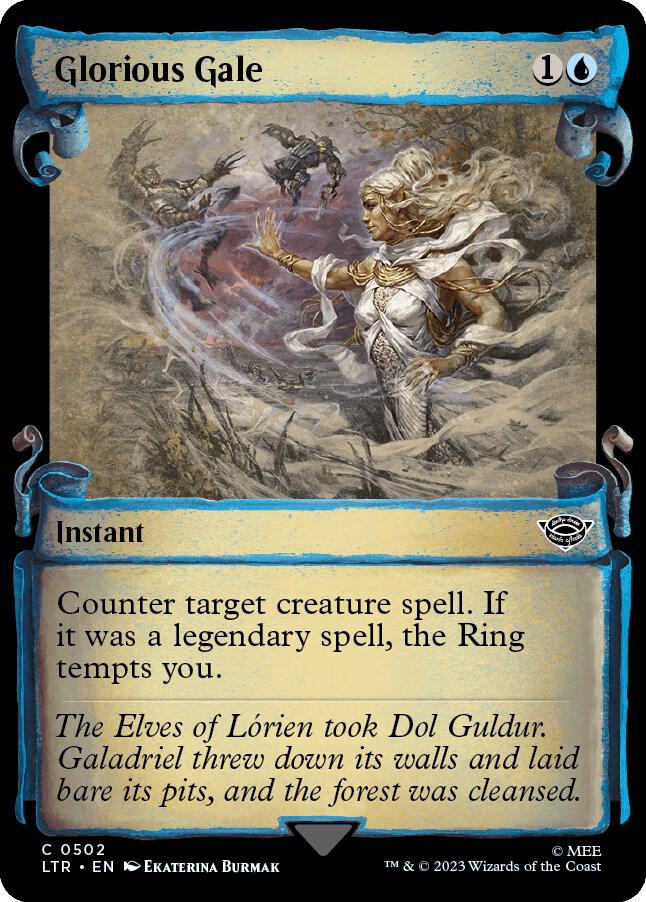 Glorious Gale (Showcase Scrolls) 502 card from Universes Beyond: The Lord of the Rings: Tales of Middle-earth