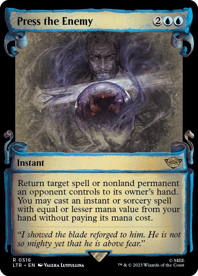 Press the Enemy (Showcase Scrolls) 516 card from Universes Beyond: The Lord of the Rings: Tales of Middle-earth