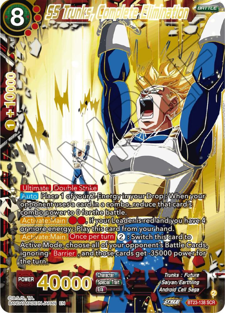 SS Trunks, Complete Elimination BT23-138 card from Perfect Combination