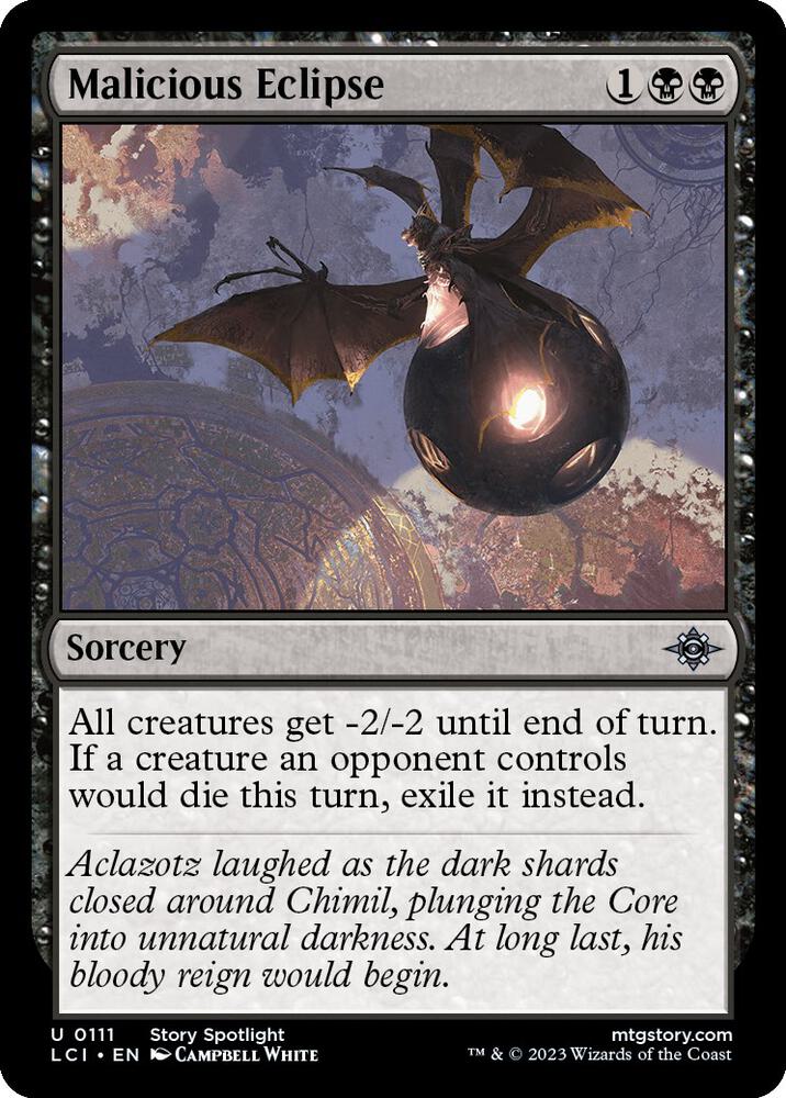 Malicious Eclipse 111 card from The Lost Caverns of Ixalan